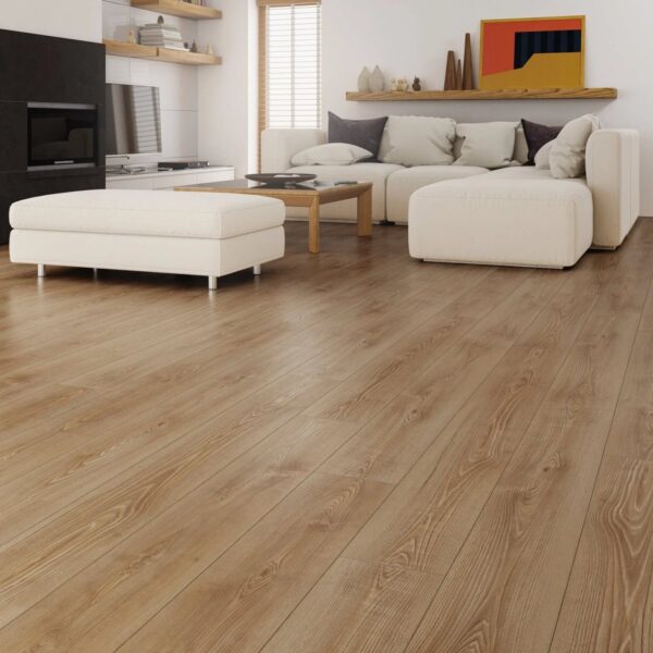 Çamsan Gloria Seri Aden 6004 laminat parke döşenmiş oda
