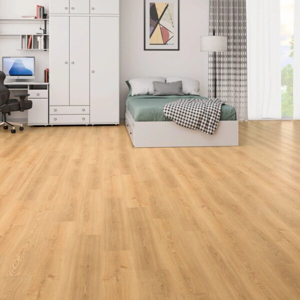 Çamsan Klasik Seri Abant Meşe 704 laminat parke döşenmiş oda