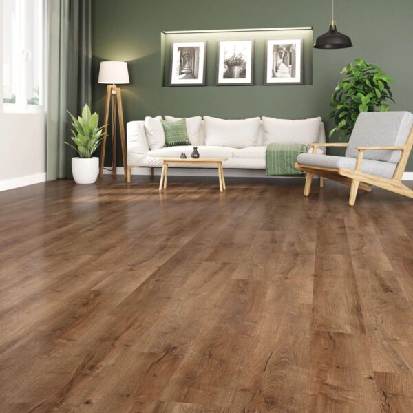 Çamsan Klasik Seri Gediz Meşe 716 laminat parke döşenmiş oda