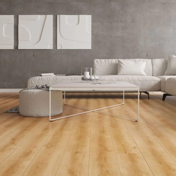 Çamsan Modern Long Seri Anadolu Meşe 728 laminat parke döşenmiş oda
