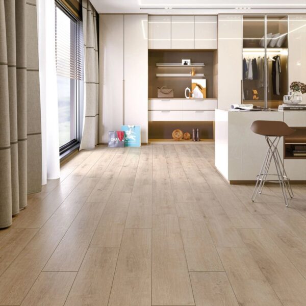 Çamsan Silver Plus Seri Acar Meşe 5004 laminat parke döşenmiş oda