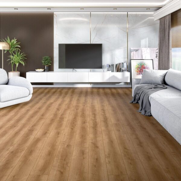 Çamsan Silver Plus Seri Didim Meşe 5007 laminat parke döşenmiş oda