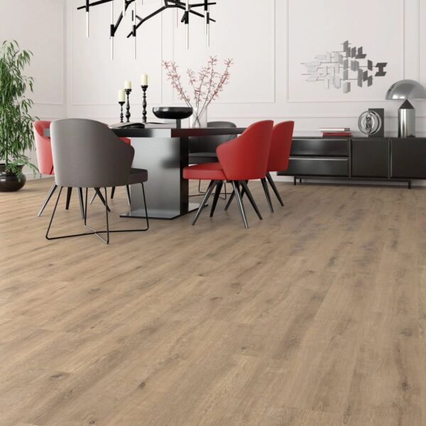 Çamsan Silver Seri Sakarya Meşe 5002 laminat parke döşenmiş oda